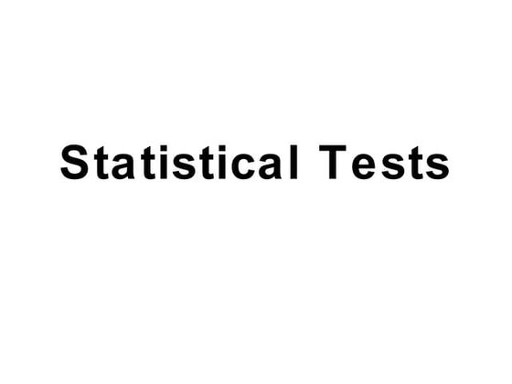 Parametric and non parametric test