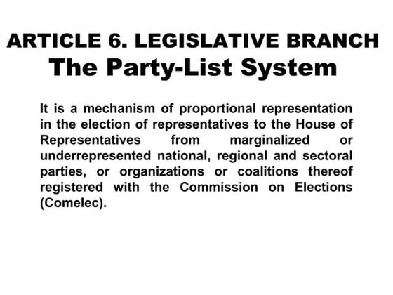 PHILIPPINE POLITICAL PARTY SYSTEM