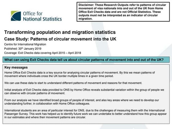 Transforming population and migration statistics: Patterns of circular moveme...