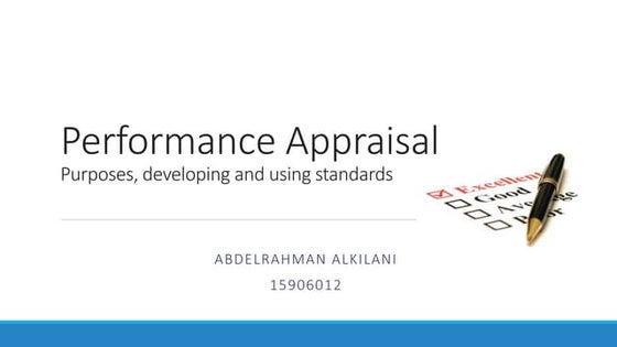 Performance appraisal