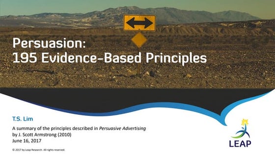 Persuasion: 195 Evidence-Based Principles