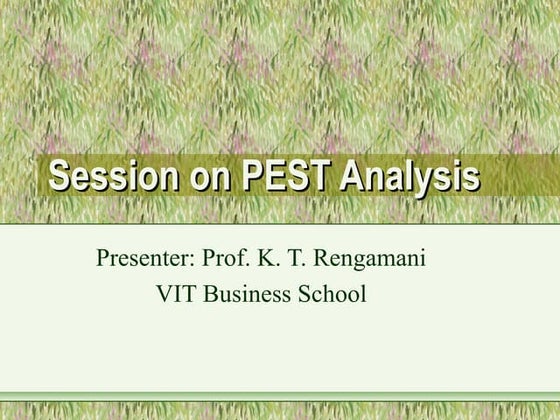 Pestle analysis