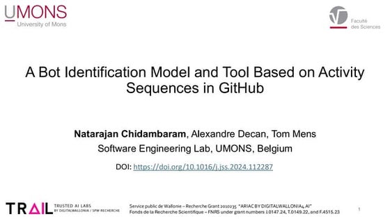 A Bot Identification Model and Tool Based on GitHub Activity Sequences