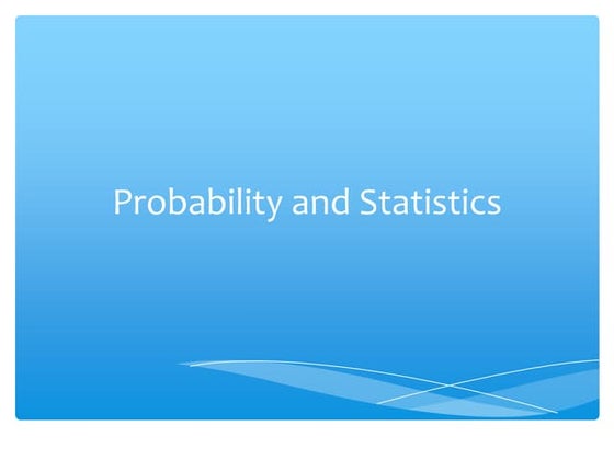 Probability and statistics (frequency distributions)