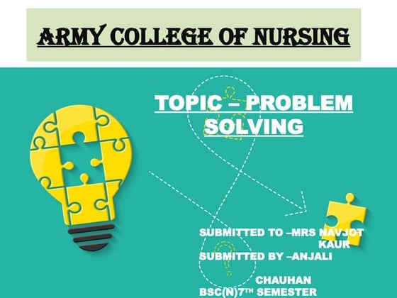 problem solving.presentation slideshow bsc nursing