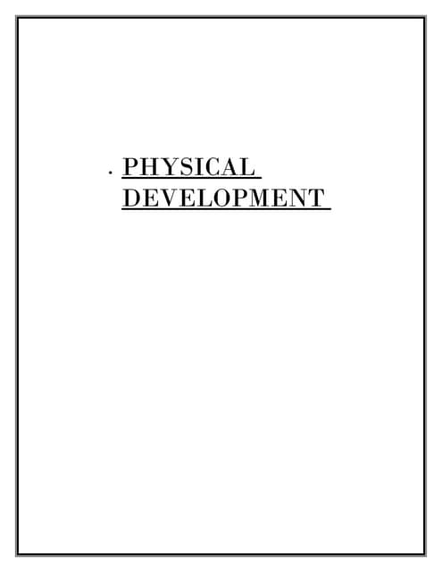 Psychology physical development 