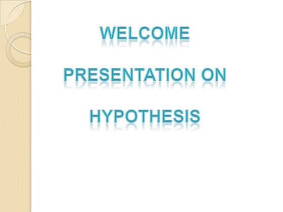 Hypothesis