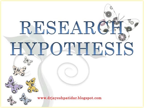 Research hypothesis