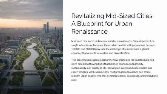 Reinventing Mid Sized Cities Takes a Multipronged Approach