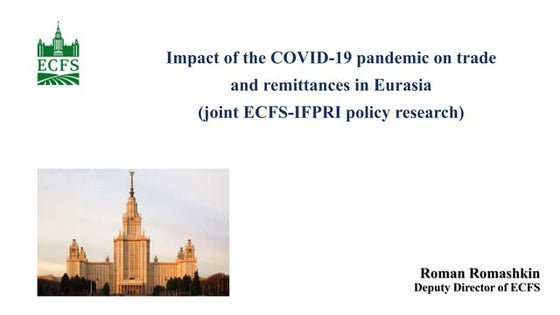 Impact of the COVID-19 pandemic on trade and remittances in Eurasia