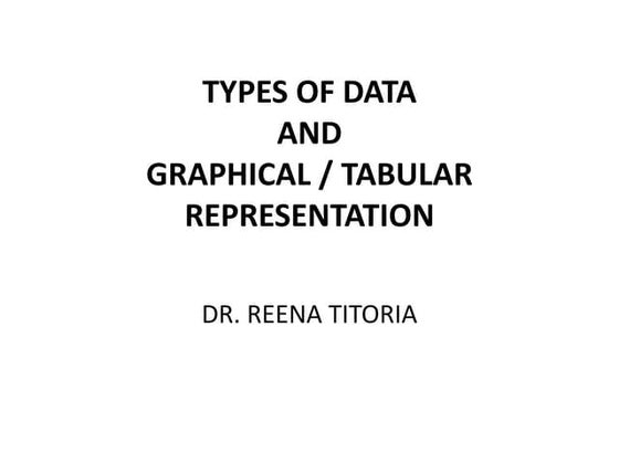 Types of data and graphical representation