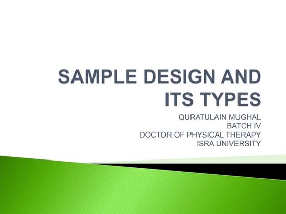 Sample design