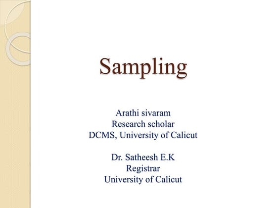 Sampling