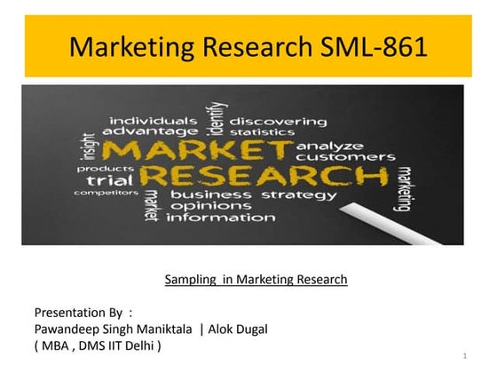 Sampling in Market Research