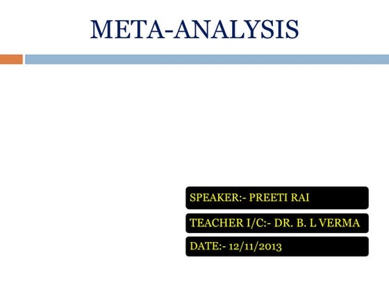 Seminaar on meta analysis