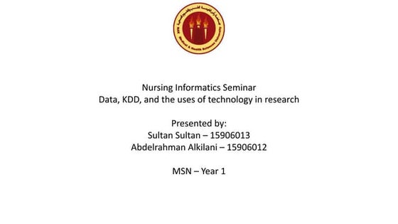 Data and  Knowledge Discovery in Databases (KDD)