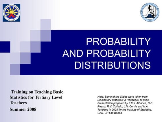 Introduction to Probability and Probability Distributions