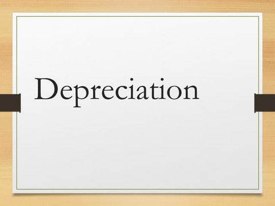 Depreciation