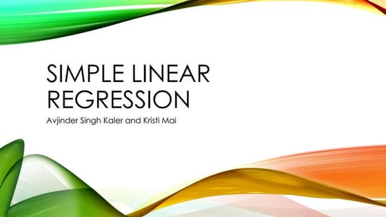 Simple linear regression