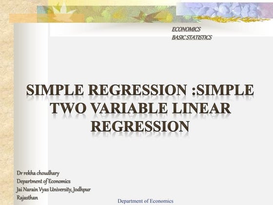 Simple linear regression