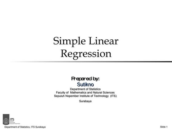 Simple Linier Regression