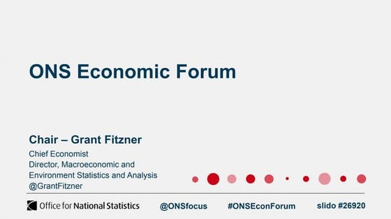 SlideShare ONS Economic Forum Slidepack - 18 September 2023
