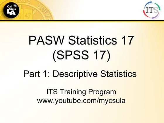 SPSS statistics - get help using SPSS