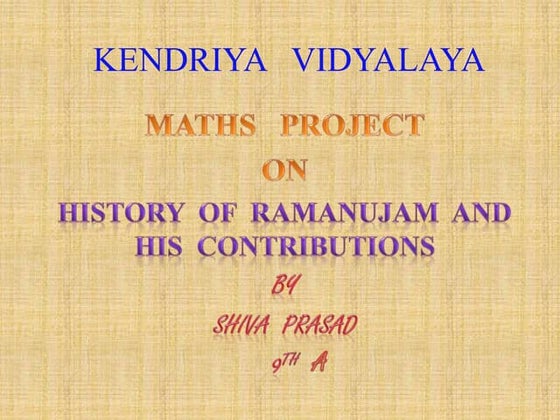 Srinivasa ramanujam 