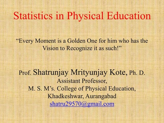 Stastistics in Physical Education - SMK.pptx