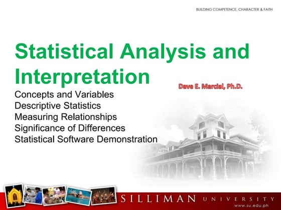 Statistical analysis and interpretation