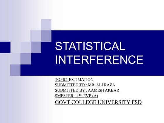 statistical estimation