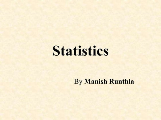 Statistics