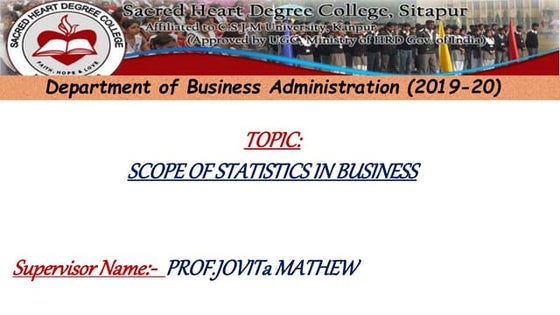 Scope Of Statistics In Business