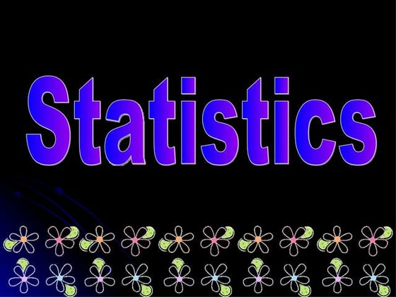 Statistics   lesson 1