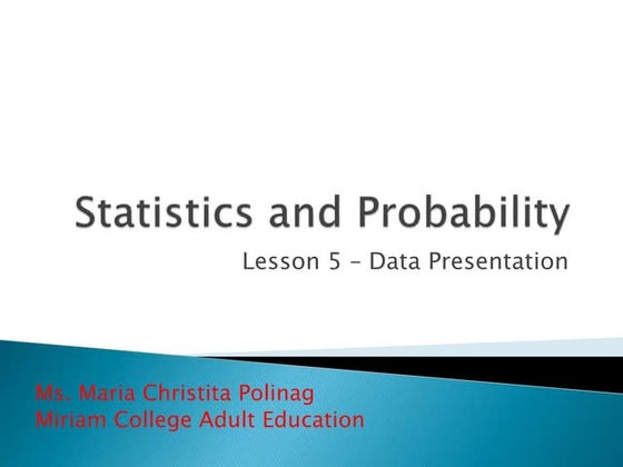 Statistics and probability lesson5