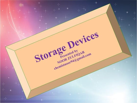 Storage Devices and the Mechanism of Data Storage in Audio and Visual Form