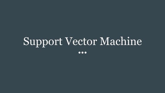 Support vector machine