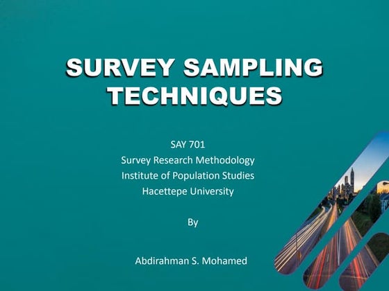 Survey sampling techniques 