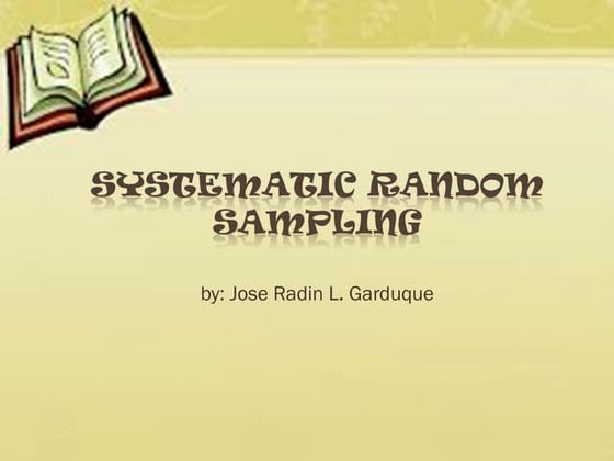 Systematic Random Sampling
