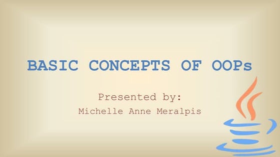 Basic Concepts of OOPs (Object Oriented Programming in Java)