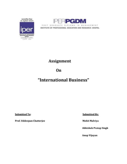 The carrefour assignment