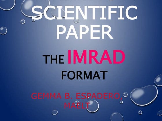 The IMRAD format