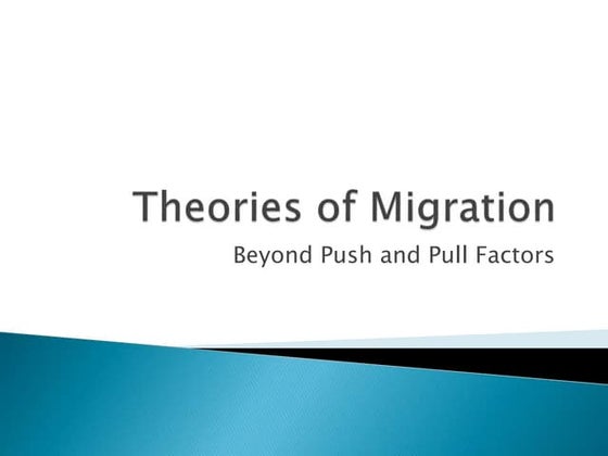 Theories of Migration