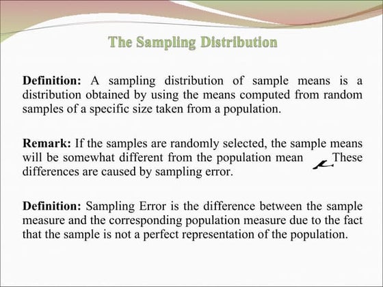The sampling distribution