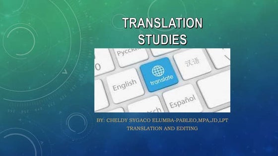 Translation studies