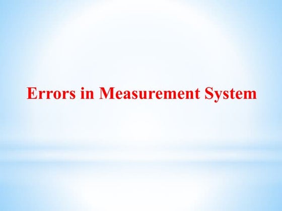 Types of errors