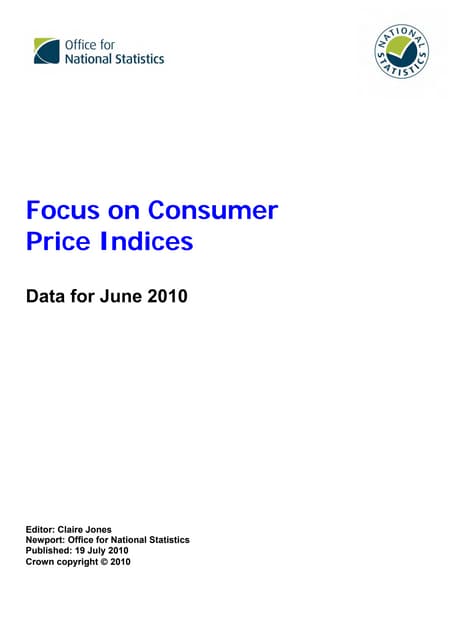 UK Consumer Price index July 2010