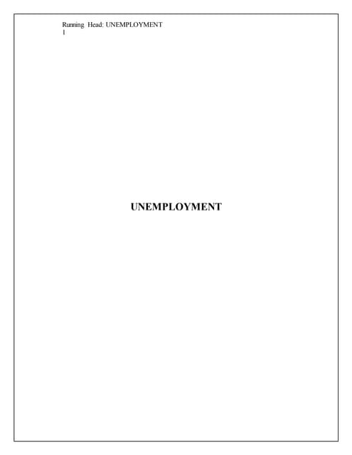 Unemployment