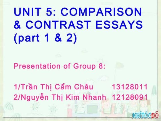comparison and contrast essays
