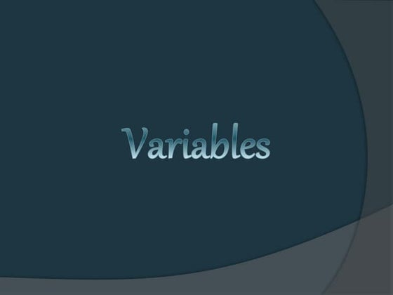 Variables statistics